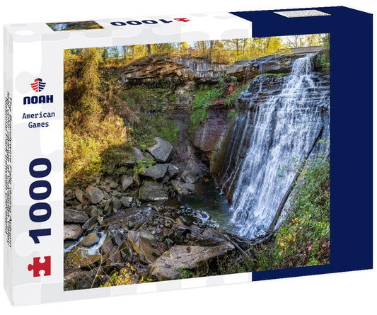 Noah Jigsaw Puzzle The Brandywine Falls during Autumn leaf color change at Cuyahoga Valley National Park between Cleveland and Akron, Ohio 1000 Pieces