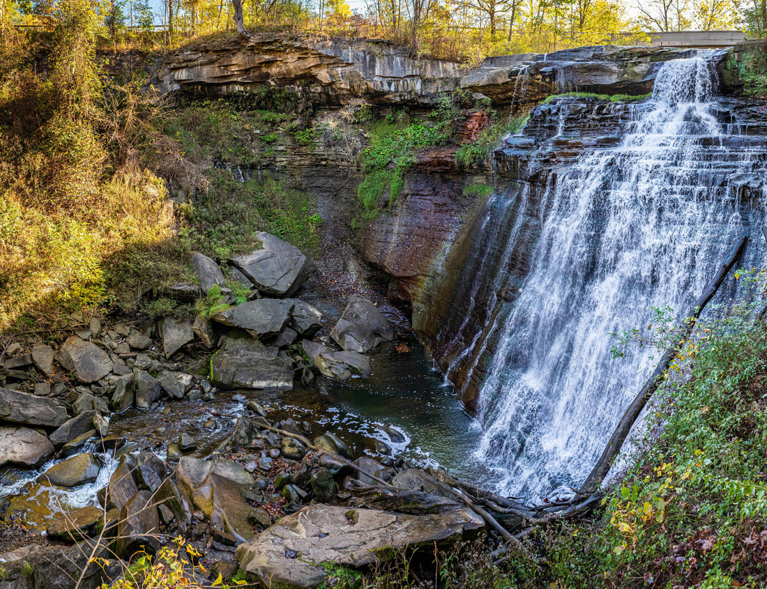 Noah Jigsaw Puzzle The Brandywine Falls during Autumn leaf color change at Cuyahoga Valley National Park between Cleveland and Akron, Ohio 1000 Pieces