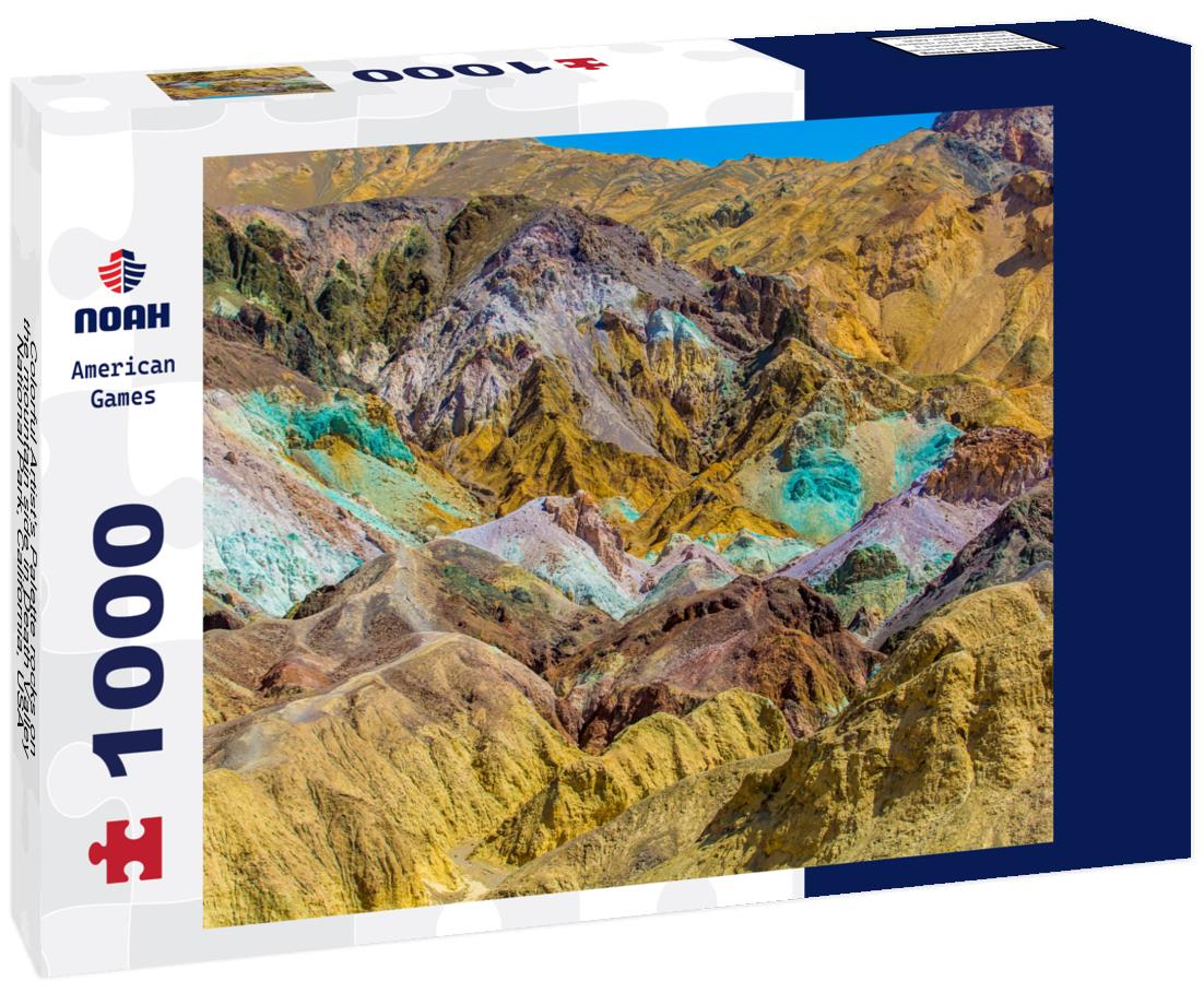 Noah Jigsaw Puzzle Colorful Artist's Palette rocks on the mountain side in Death Valley National Park, California, USA 1000 Pieces