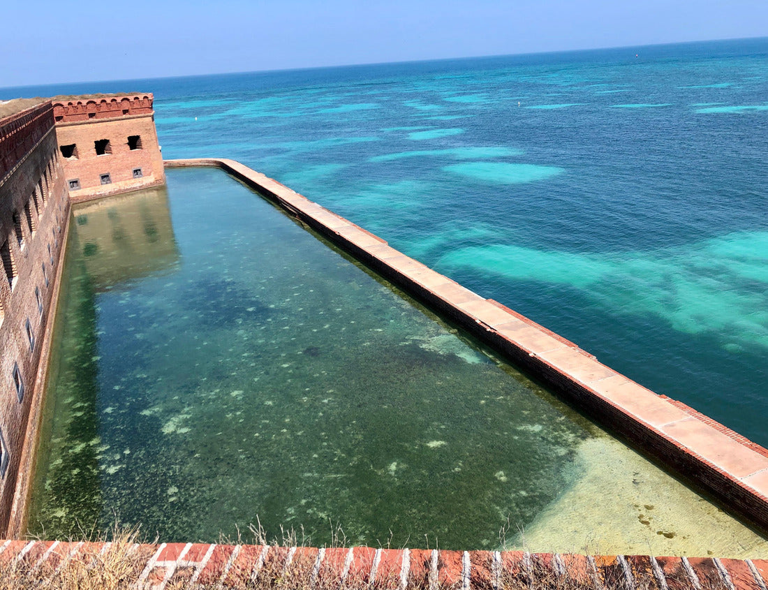 Noah Jigsaw Puzzle View of the side of Fort Jefferson with the motor wall and the Atlantic Ocean in Dry Tortugas National Park off the coast of Key West, Florida 1000 Pieces