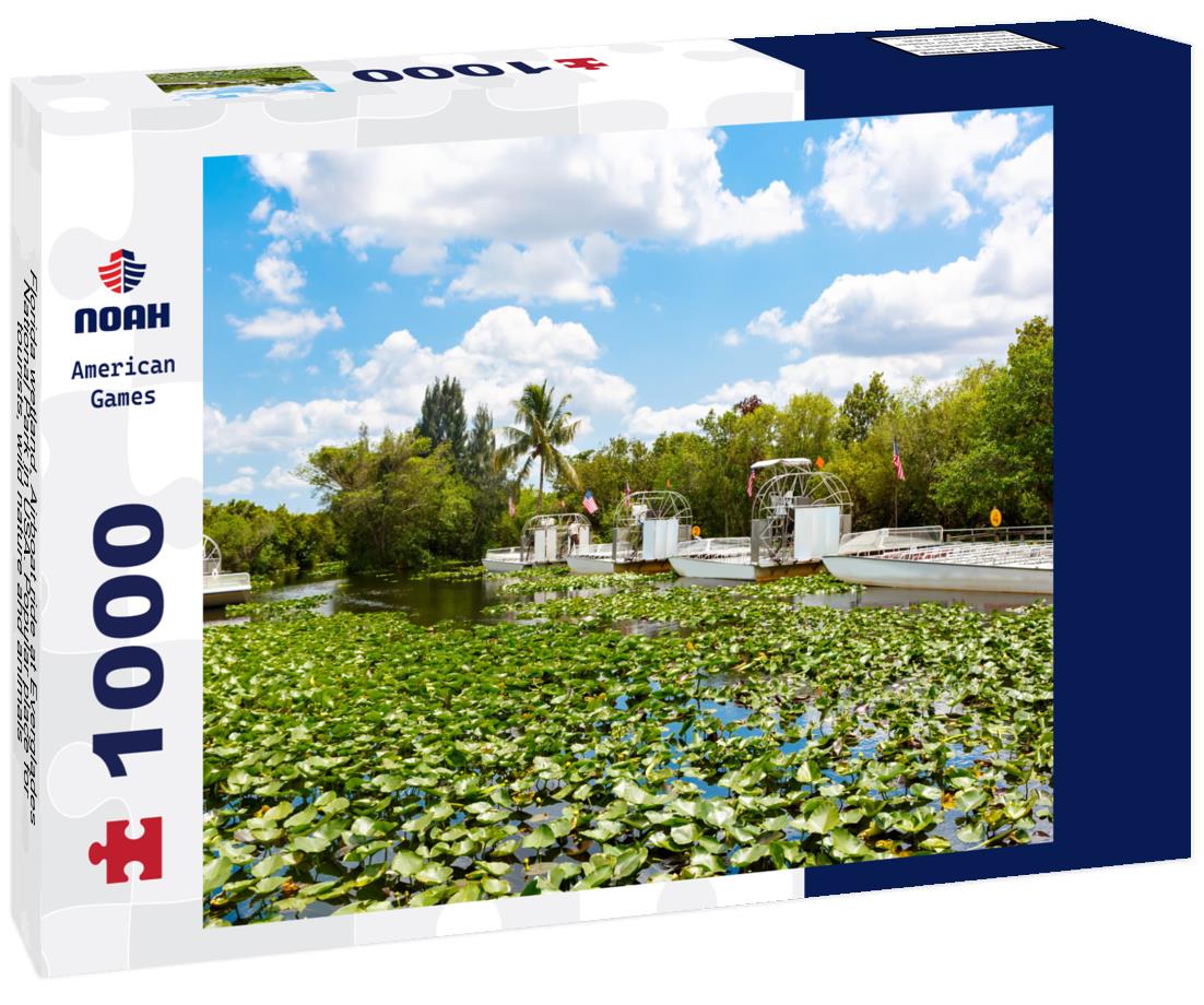 Noah Jigsaw Puzzle Florida wetland, Airboat ride at Everglades National Park in USA. Popular place for tourists, wild nature and animals 1000 Pieces