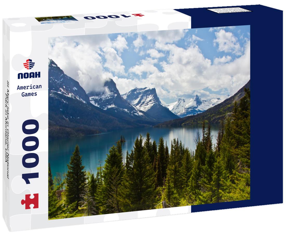 St Mary lake in Glacier National Park in Montana, USA 1000pc Puzzle