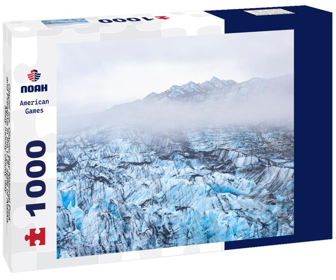 Noah Jigsaw Puzzle Glacier ice, Glacier Bay National Park and Preserve in the U.S. state of Alaska. Misty moody cloudy day 1000 Pieces