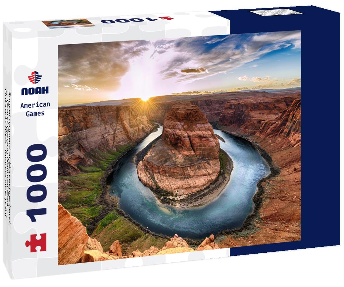 Noah Jigsaw Puzzle Sunset moment at Horseshoe bend Grand Canyon National Park. Colorado River. famous view point 1000 Pieces