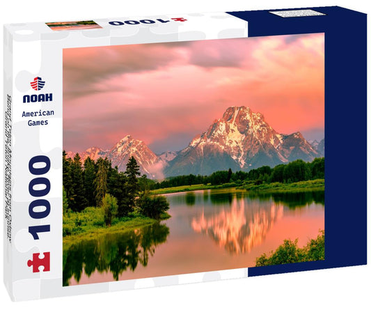 Noah Jigsaw Puzzle Grand Teton Mountains from Oxbow Bend on the Snake River at sunrise. Grand Teton National Park, Wyoming, USA 1000 Pieces
