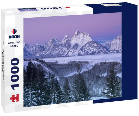 Noah Jigsaw Puzzle Winter Alpenglow at Snake River Overlook Grand Teton National Park 1000 Pieces