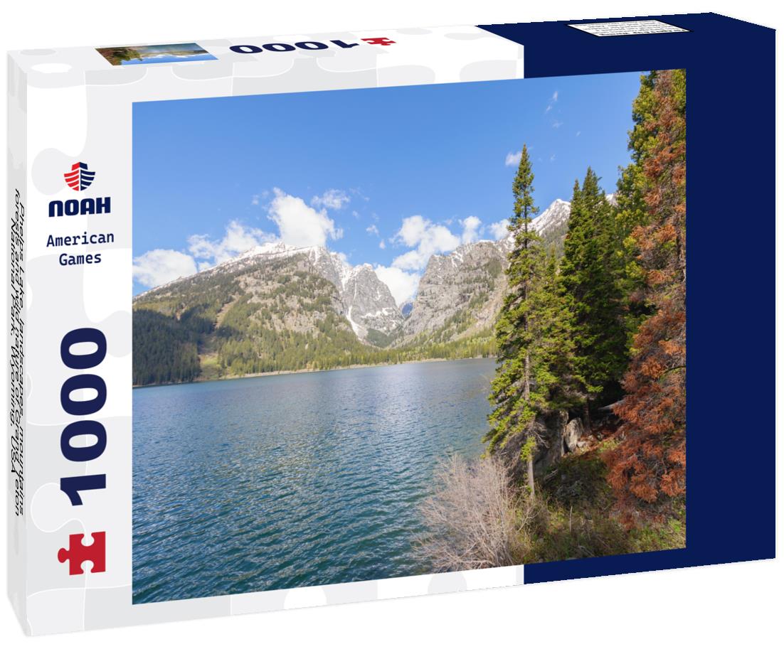 Noah Jigsaw Puzzle Phelps Lake, landscapes, mountains, forests and wild nature of Grand Teton National Park, Wyoming, USA 1000 Pieces