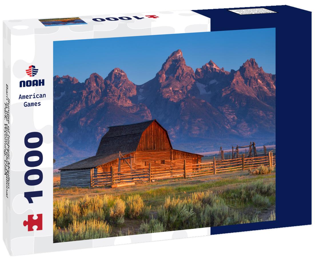 Noah Jigsaw Puzzle Sunrise of historic Moulton Barn in the Grand Teton National Park, Wyoming, USA 1000 Pieces
