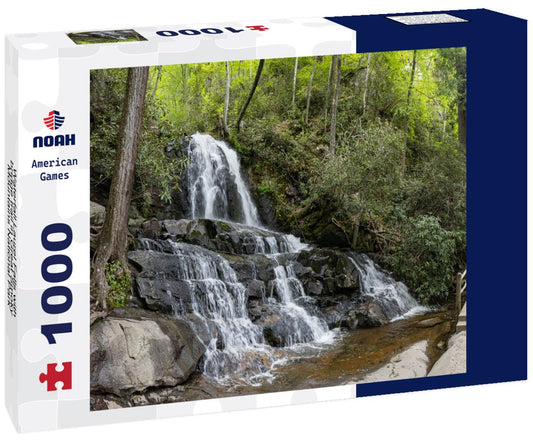 Noah Jigsaw Puzzle Waterfall Laurel Falls with bridge trail in Great Smoky Mountains National Park 1000 Pieces