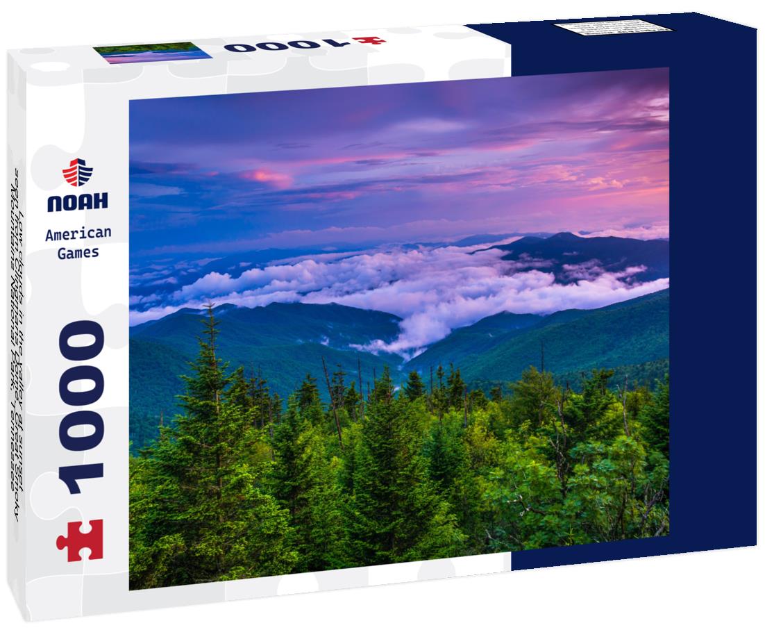 Noah Jigsaw Puzzle Low clouds in the valley at sunset, seen from Clingmans Dome, Great Smoky Mountains National Park, Tennessee 1000 Pieces