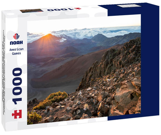 Noah Jigsaw Puzzle The sun rises dramatically over the dormant volcano and jagged peaks of Haleakala National Park on the island of Maui, Hawaii 1000 Pieces