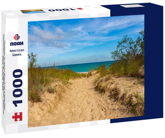 Noah Jigsaw Puzzle Pathway to Kemil Beach on a beautiful September morning. Indiana Dunes National Park, Indiana, USA 1000 Pieces