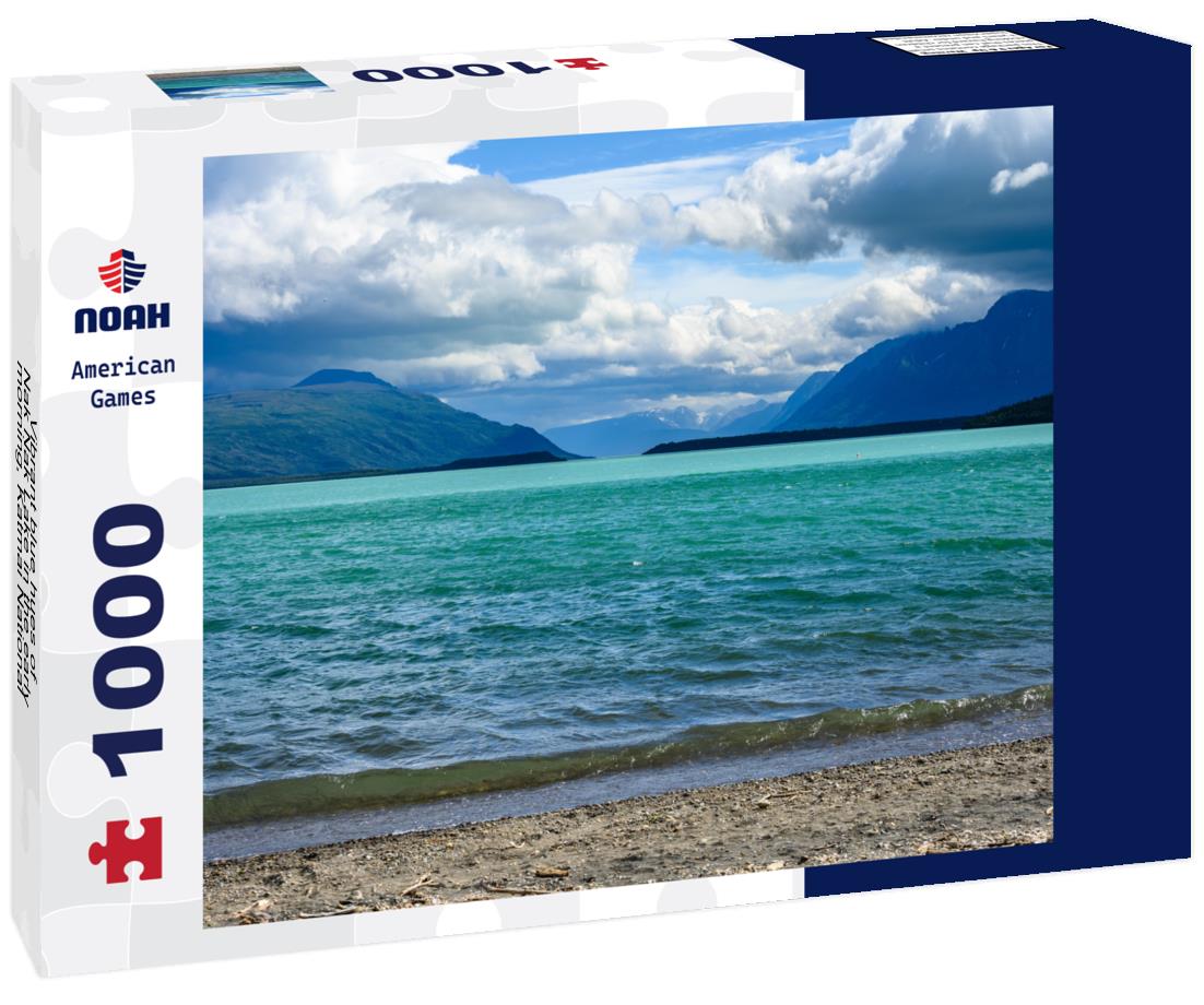 Noah Jigsaw Puzzle Vibrant blue hues of Nak Nak Lake in the early morning, Katmai National Park, Alaska 1000 Pieces