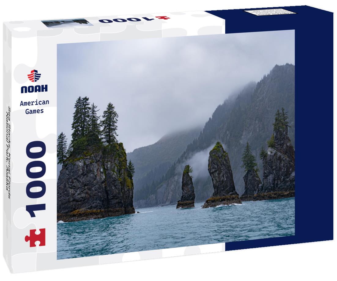 Noah Jigsaw Puzzle Sea Stacks, Kenai Fjords National Park, Alaska 1000 Pieces