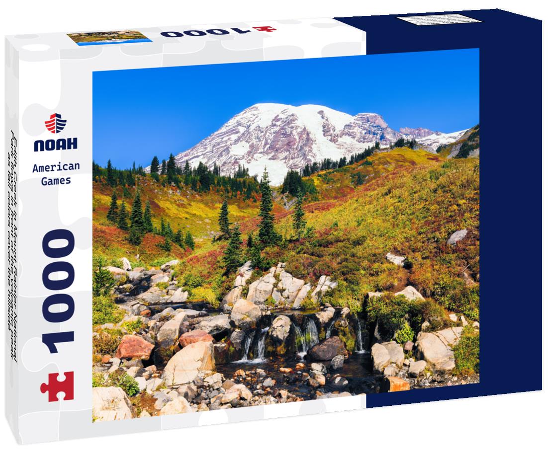 Noah Jigsaw Puzzle Edith Creek in Mount Rainier National Park flows in front of the volcanic peak as fall colors cover the hillside 1000 Pieces