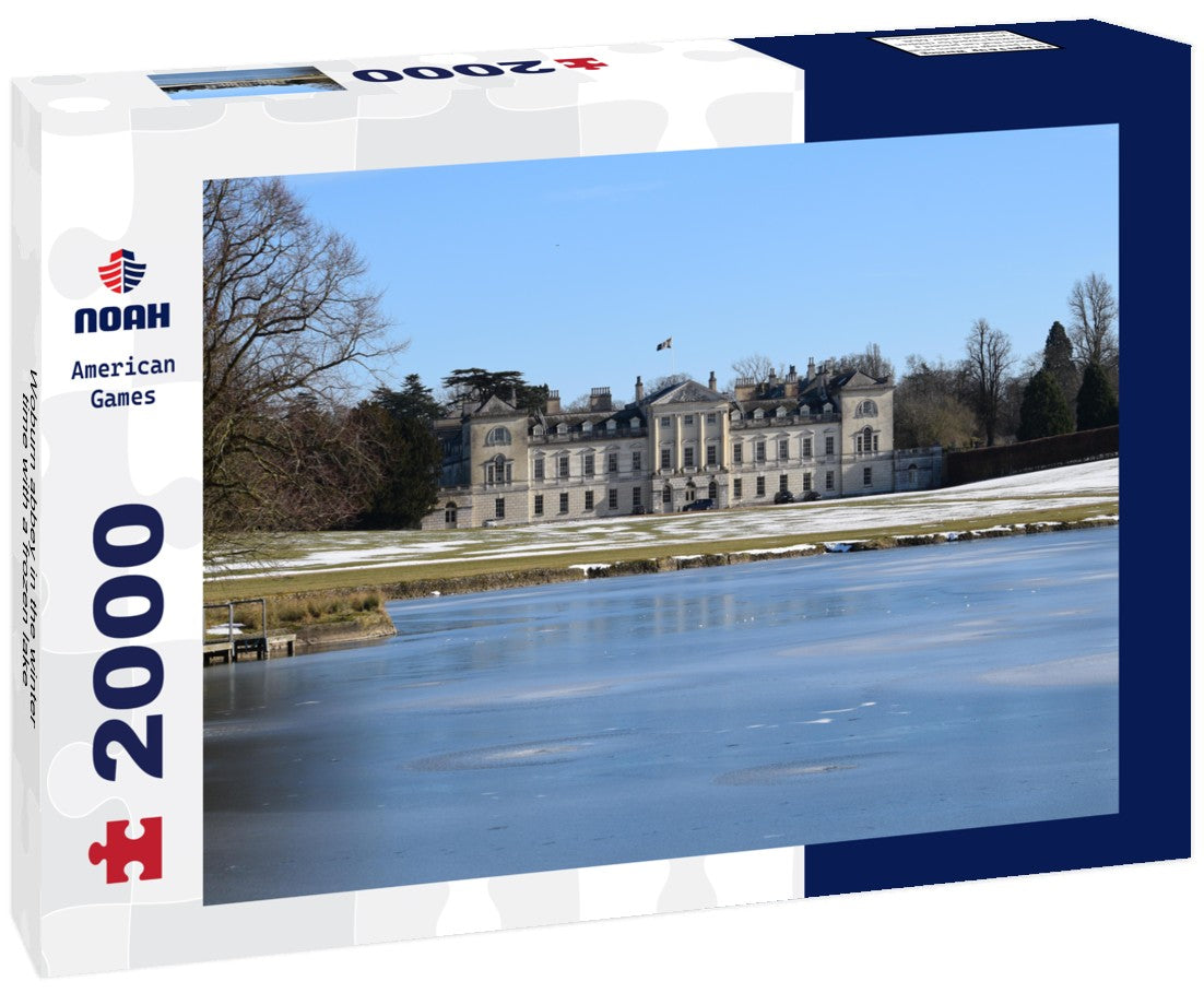 Woburn abbey in the winter time with a frozen lake 2000pc Puzzle