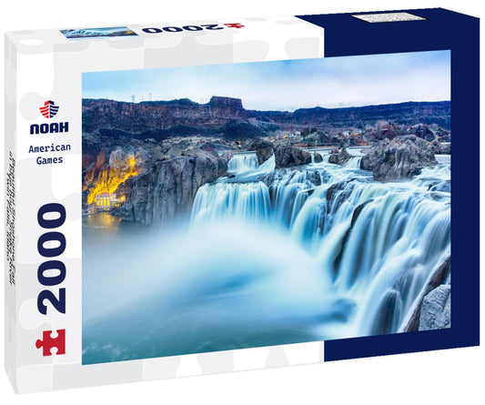 Noah Jigsaw Puzzle Beautiful Shoshone Fall in blue hour. Snake River, Twin Falls, Idaho 2000 pieces