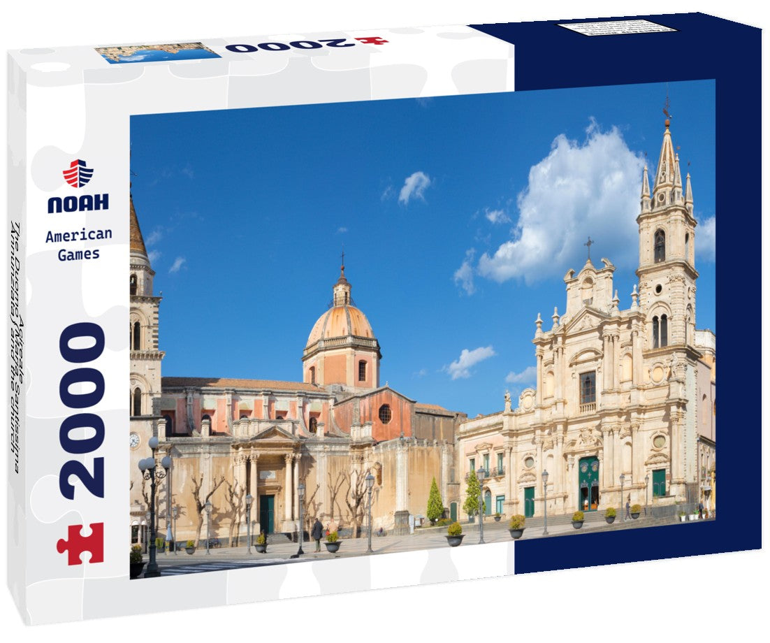 Acireale - The Duomo (Maria Santissima Annunziata) and the church Basilica dei Santi Pietro e Paolo 2000pc Puzzle