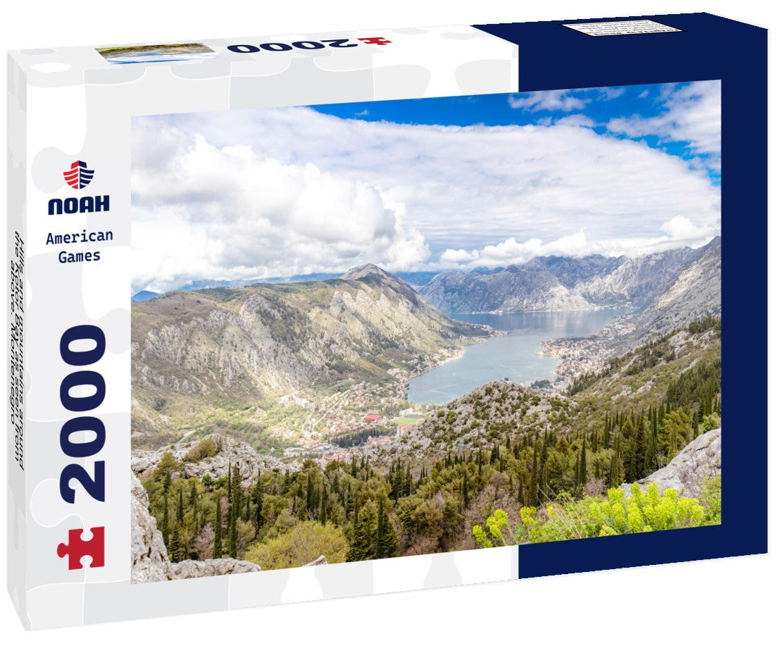 Hills and mountains around the Kotor Bay as seen from above. Montenegro 2000pc Puzzle