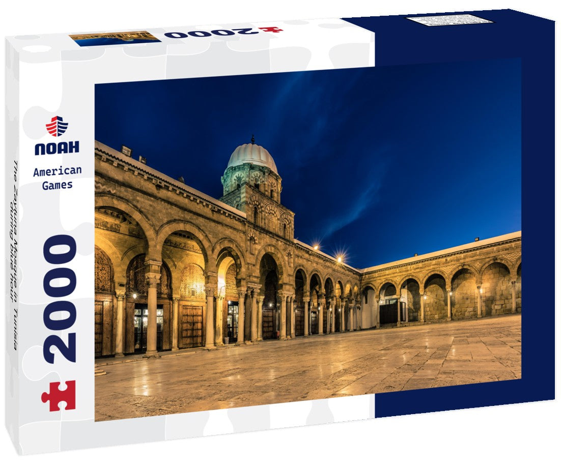 The Zaytuna Mosque in Tunisia during blue hour 2000pc Puzzle
