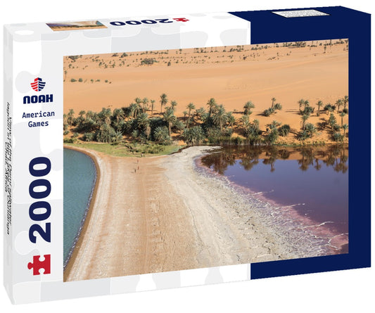 Noah Jigsaw Puzzle View of the Demi saltwater lagoon in the Lakes of Ounianga, Chad, Africa 2000 pieces