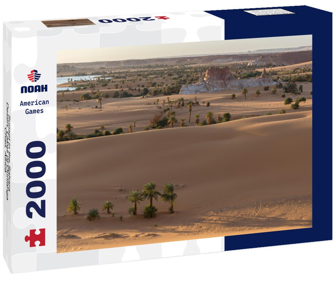Noah Jigsaw Puzzle Sunset in the Sahara Desert, Lakes of Ounianga, Chad, Africa 2000 pieces