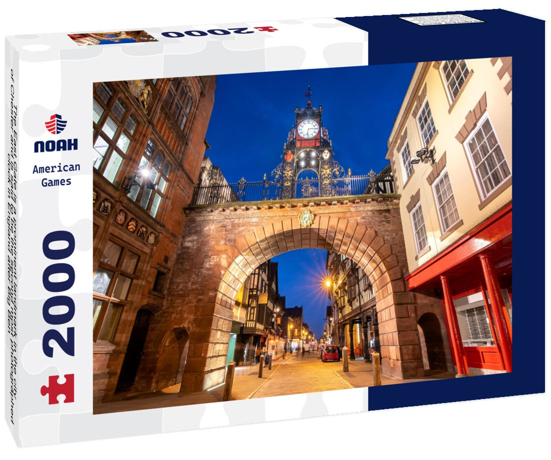 The East Gate is a prominent landmark in the city of Chester and is said to be the second most photographed clock in England after Big Ben 2000pc Puzzle