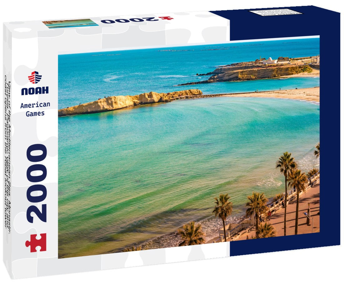 the Mediterranean Sea. Monastir. Tunisia. the city and coast opens from the Ribat lookout tower 2000pc Puzzle