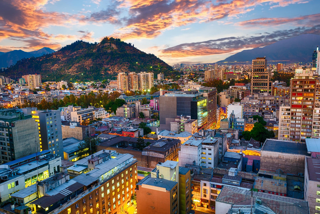Dwontown Santiago de Chile after sunset, Chile 2000pc Puzzle