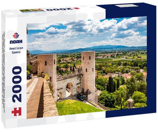 Noah Jigsaw Puzzle The Porta di Venere from Roman times is made of white travertine with three arches and the two towers of Properzio. In Spello, in the province of Perugia, Umbria, Italy 2000 pieces