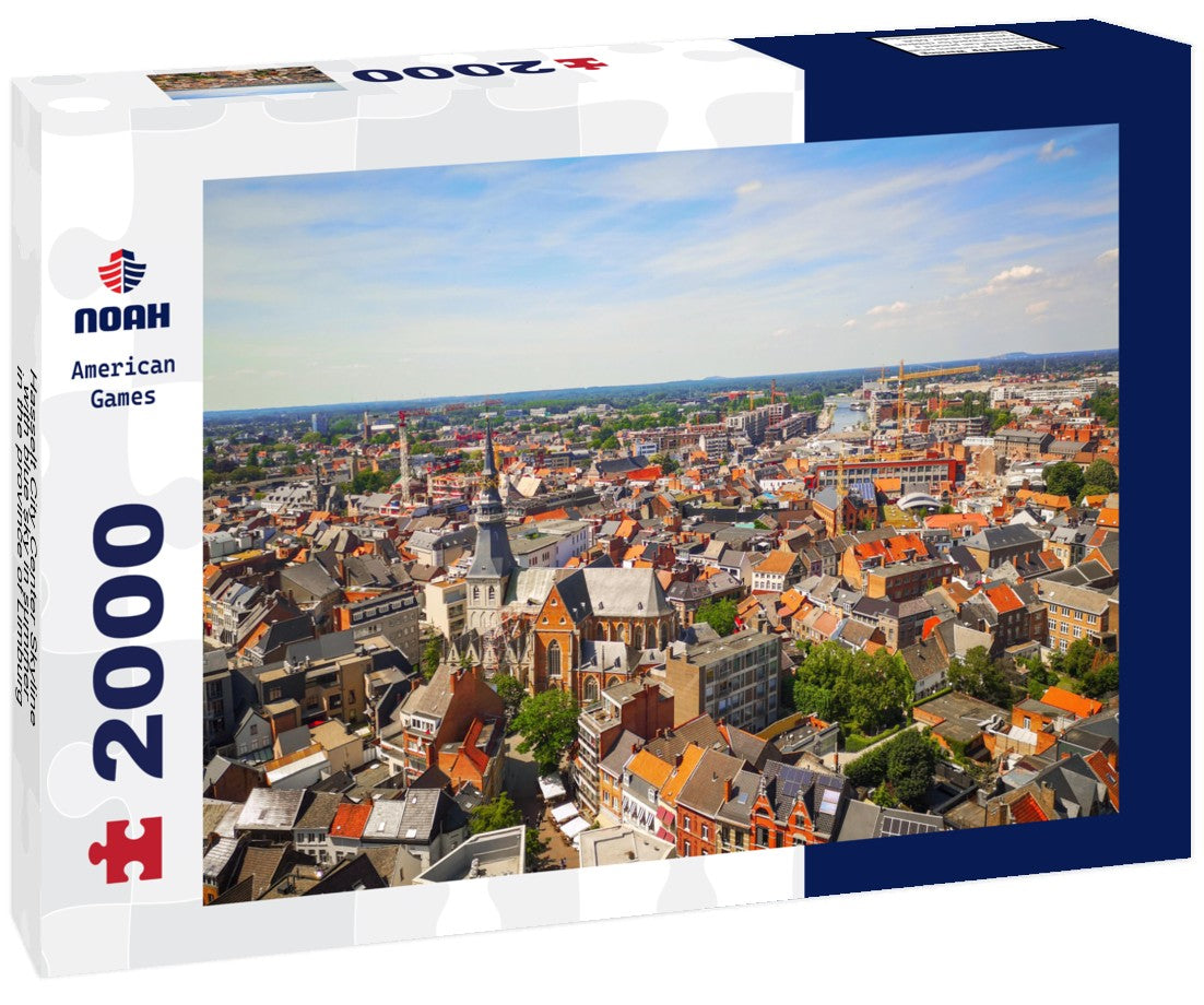 Hasselt City Center Skyline with blue sky in summer, in the province of Limburg, Belgium 2000pc Puzzle