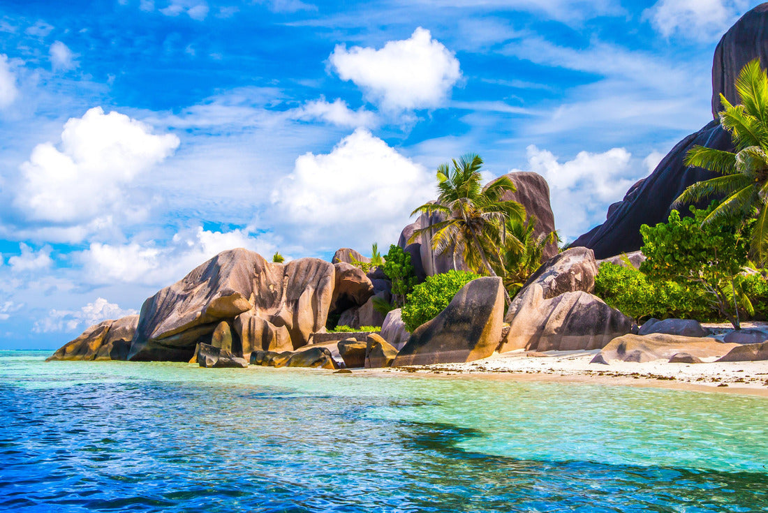 The famous beach, Source d'Argent at La Digue Island, Seychelles 2000pc Puzzle