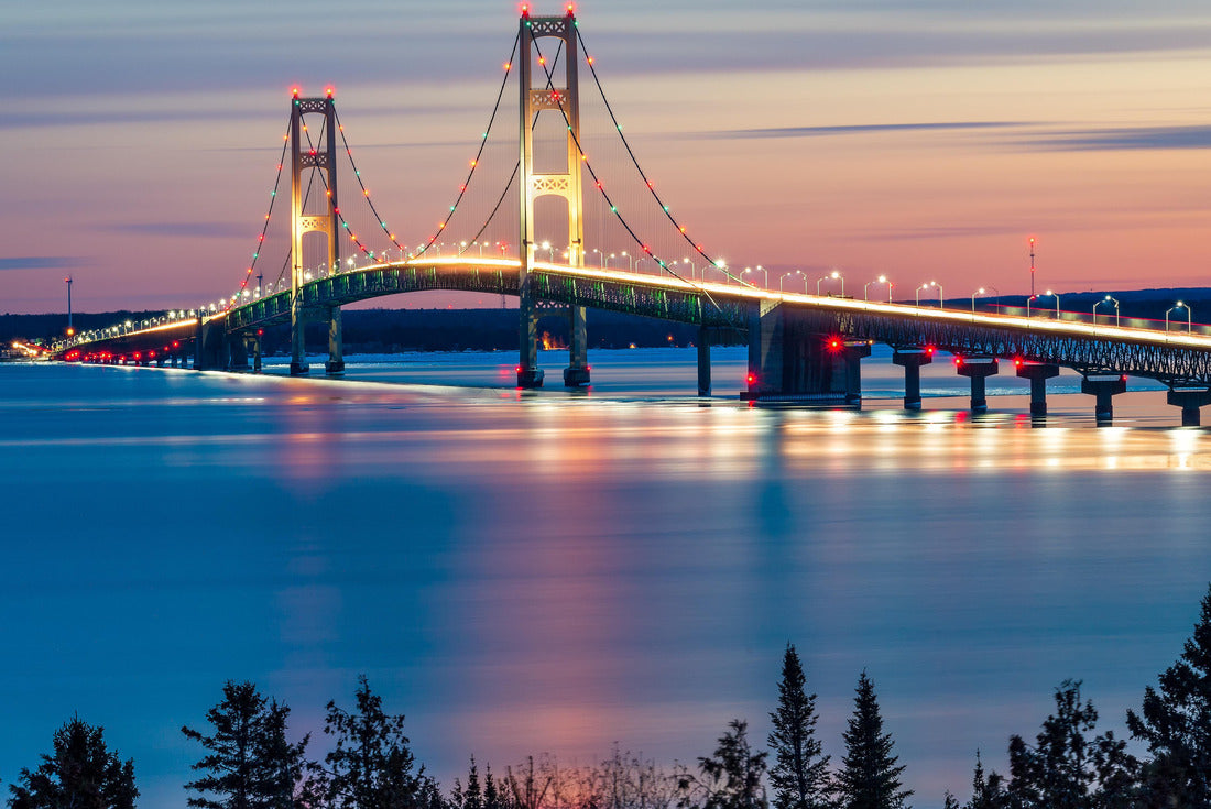 Mackinac Bridge Night Lights, St. Ignace MIchigan 2000pc Puzzle