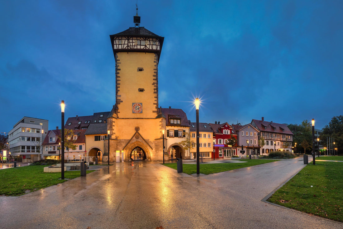 Reutlingen, Germany. Historic Tubinger Tor at dusk 2000pc Puzzle
