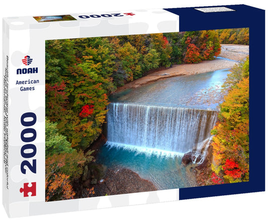 Noah Jigsaw Puzzle Beautiful landscape with waterfall and colorful leaves in the fall bloom. Matsu River, Hachimantai, Iwate Prefecture 2000 pieces
