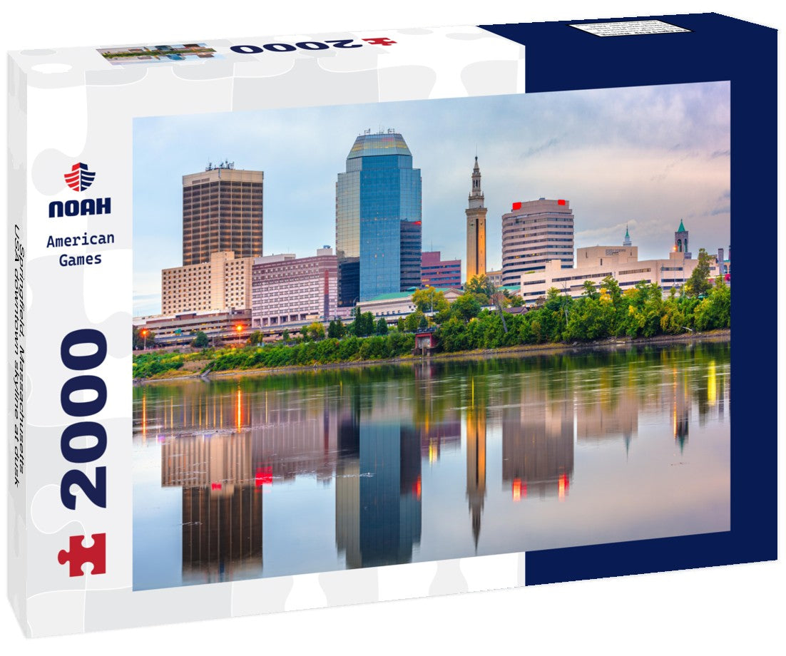 Springfield, Massachusetts, USA downtown skyline at dusk 2000pc Puzzle
