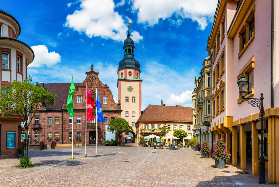 Market square with town hall and town hall tower, Ettlingen, Germany, Black Forest, Baden-Wuerttemberg 2000pc Puzzle