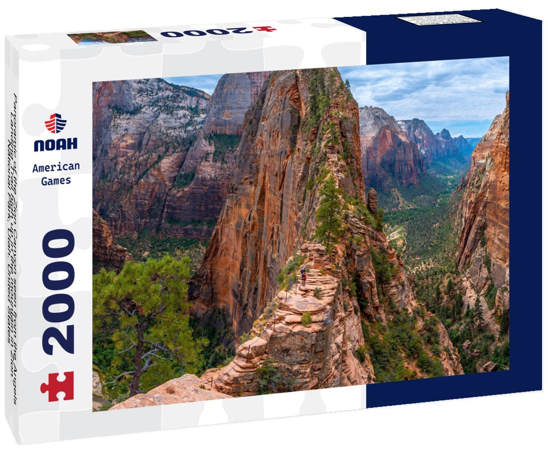 Zion Canyon seen from the Angels Landing Trail high up in the mountain in Zion National Park, Utah 2000pc Puzzle