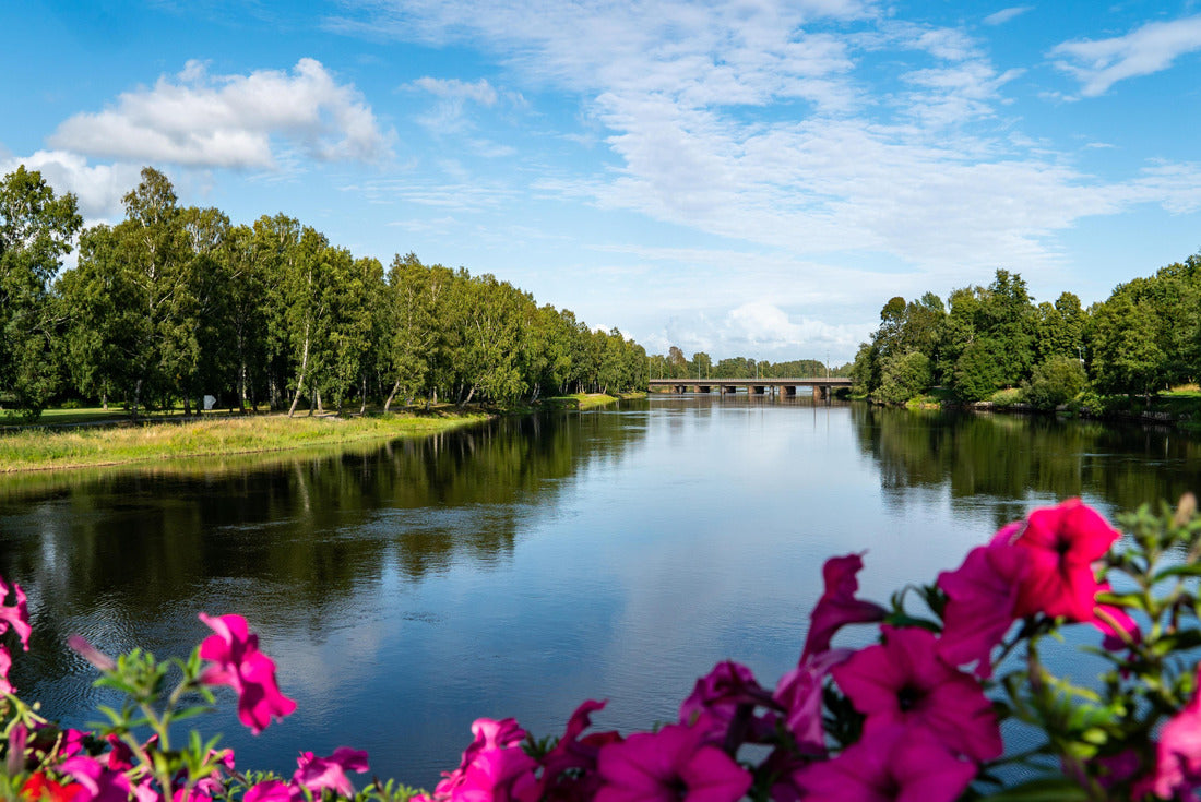 the green nature in Karlstad Sweden with colorful flowers in the foreground 2000pc Puzzle