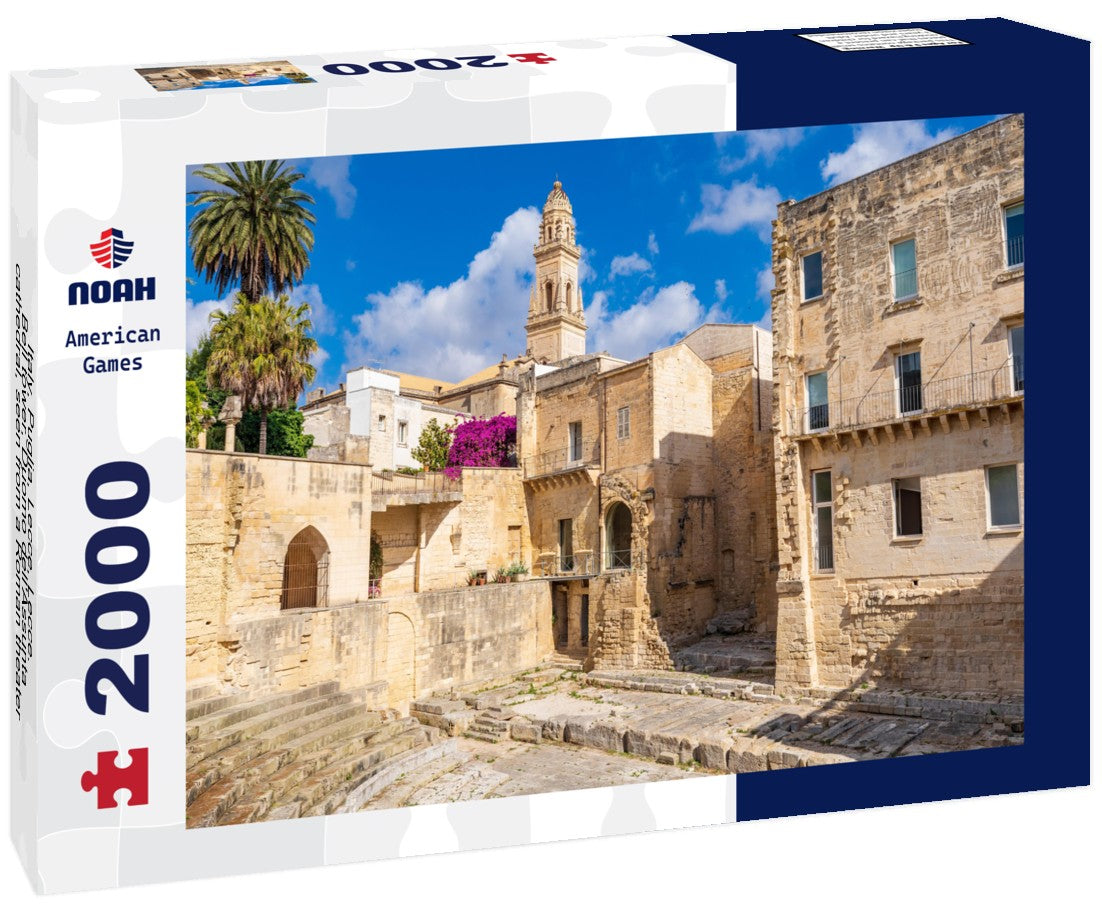 Italy, Puglia, Lecce, Lecce. Bell tower, Duomo dell'Assunta, cathedral, seen from a Roman theater 2000pc Puzzle