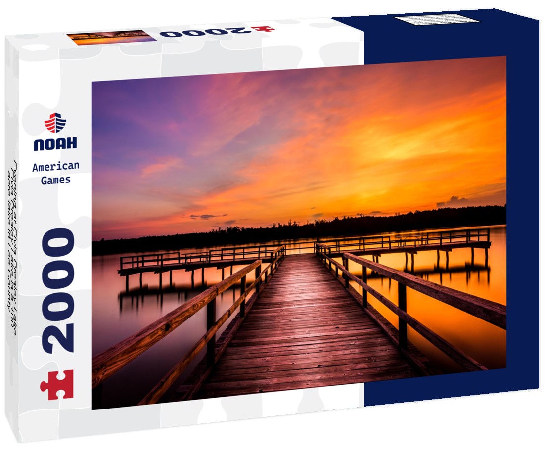 Evening at Elvis Presley Lake. Elvis Presley Lake is a 100-acre lake in Lee County, outside of Tupelo, Mississippi 2000pc Puzzle