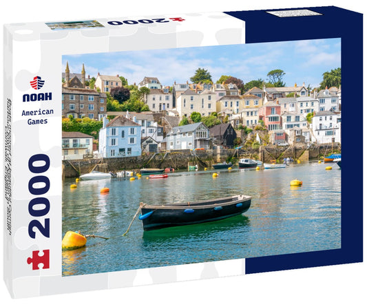 Noah Jigsaw Puzzle Boats moored at beautiful Cornish harbour town of Polruan in South Cornwall, England 2000 pieces