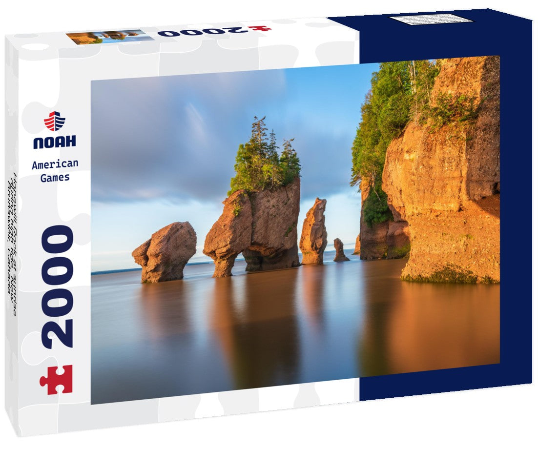 Hopewill Rock at sunrise during high tide, New Brunswick, Canada 2000pc Puzzle