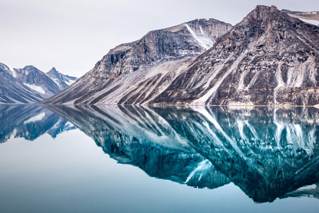 Arctic landscape, Mirror mountains reflection in calm water, Eglinton Fjord, Nunavut, Baffin Bay, Canada 2000pc Puzzle
