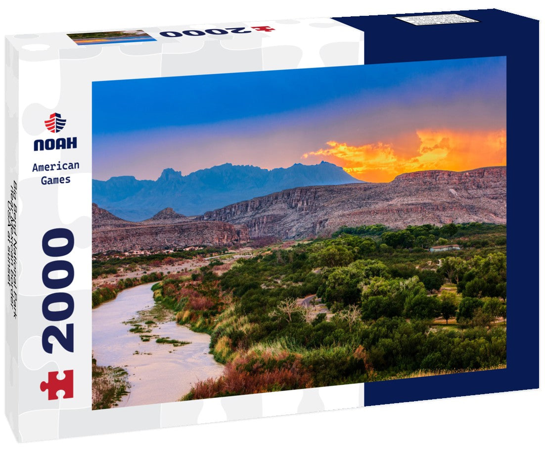 Big Bend National Park, near Mexican border, USA at sunset 2000pc Puzzle