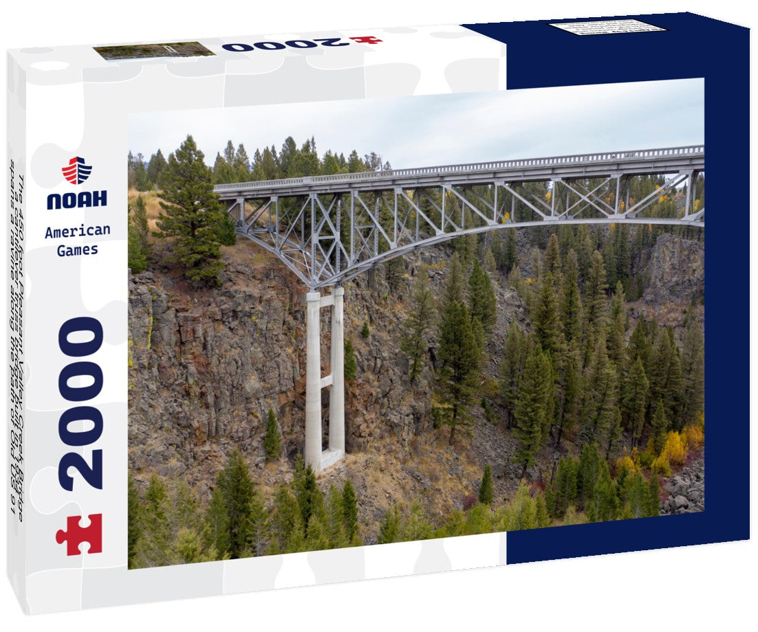 The 450 foot Pleasant Valley Creek Bridge, a cantilever truss bridge built in 1934, spans a ravine along the path of Old US 91 2000pc Puzzle