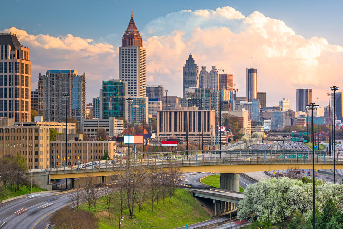 Atlanta, Georgia, USA downtown skyline over highways at dusk 2000pc Puzzle
