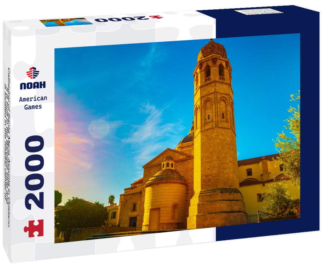 Cathedral of Santa Maria Assunta in Oristano. It is built in the Baroque style and is located in the historic center of the city. Sardinia, Italy 2000pc Puzzle
