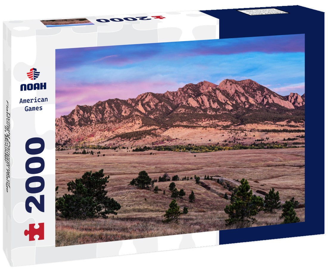 Twilight  Flatirons Mountain Range in Boulder - Front Range Colorado 2000pc Puzzle