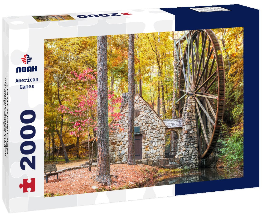 Old Mill at Berry College with autumn leaves in Floyd County, Georgia, USA 2000pc Puzzle